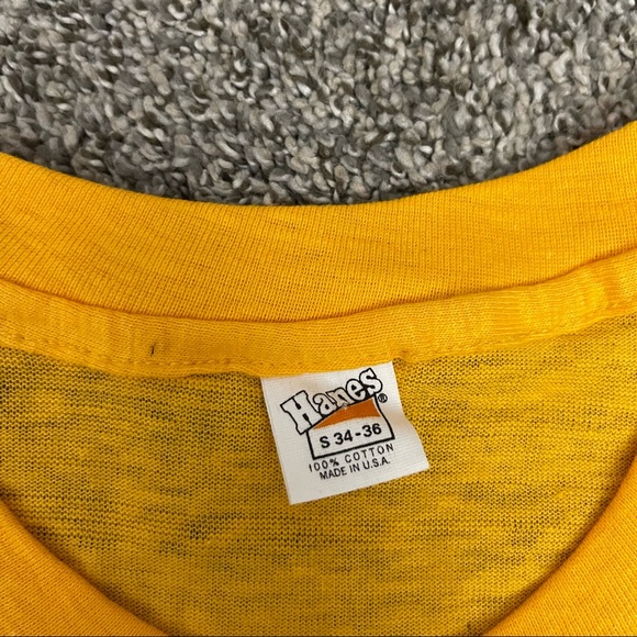 Vintage 70s Super Dad Print Hanes T-shirt Size Small - Picture 8 of 13